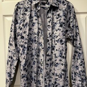 Men’s 100% Cotton Banana Republic Untuck Slim Fit Floral sz Medium Oxford Shirt